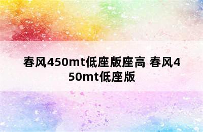 春风450mt低座版座高 春风450mt低座版